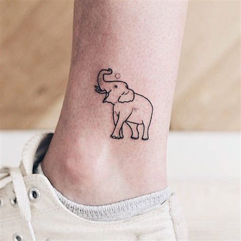 Elephant Trunk Up Tattoo