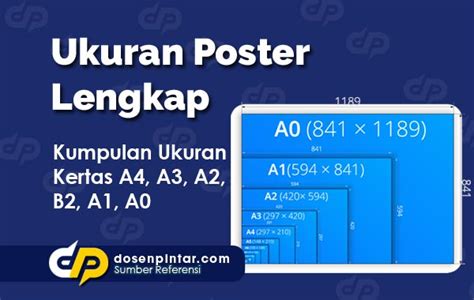 inilah  ukuran poster  umumnya terlengkap catatan elok