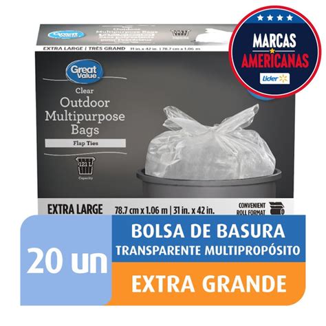 Bolsa Basura 79 X 107 Cm Great Value Precio Rappi