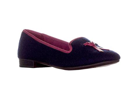 Charter Club Womens Femmie Fabric Almond Toe Loafers Navy