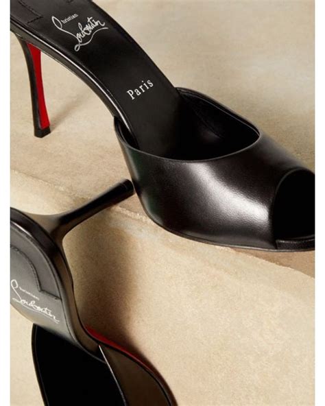 Christian Louboutin Me Dolly Leather Mules In Black Lyst