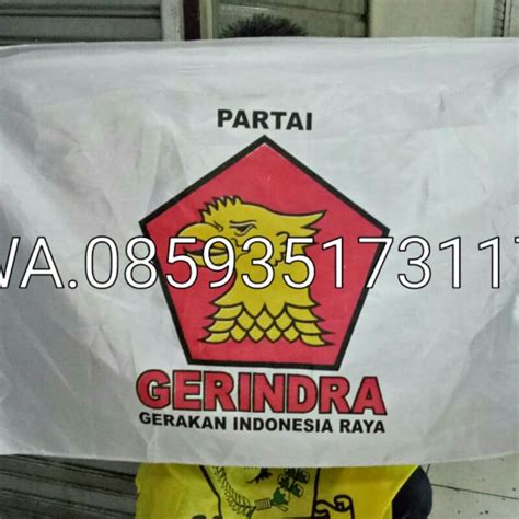 Jual Bendera Partai Gerindra Ukuran 60X90 Cm Shopee Indonesia