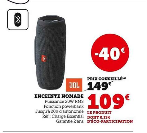 Promo Enceinte Nomade Jbl Chez Hyper U ICatalogue Fr