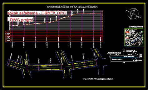 Sokak Asfaltlama Dwg Projesi Autocad Projeler