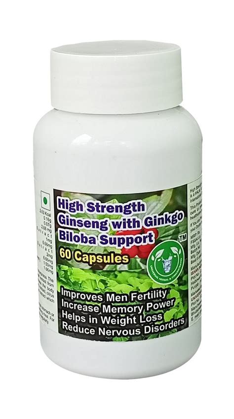 High Strength Ginseng With Ginkgo Biloba Support Capsule 60 Capsules At Rs 596 Bottle Ginkgo