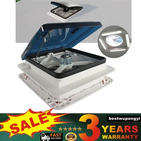 Roof Vent Fan Camper Van Motorhome Rv Caravan Skylight Vent W Led Light