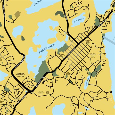 Yellowknife Map Print - Worksheets Library