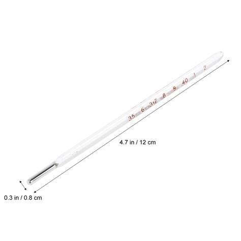 1pc Glass Thermometer Triangular Bar Oral Mercury Thermometer For Adult