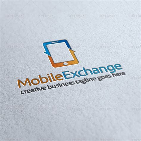 mobile exchange logo logo templates graphicriver