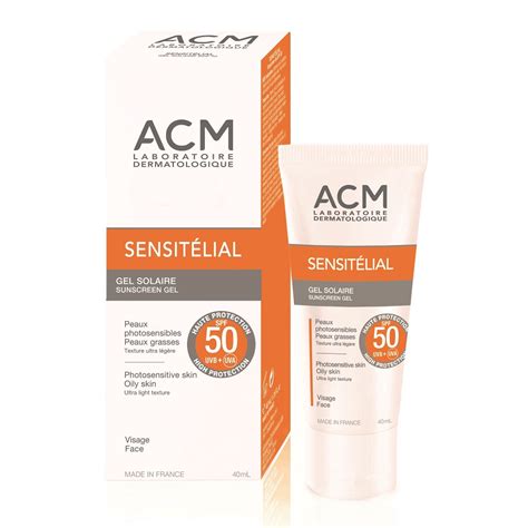 Gel Pentru Protectie Solara SPF 50 Sensitelial 40 Ml Acm Farmacia