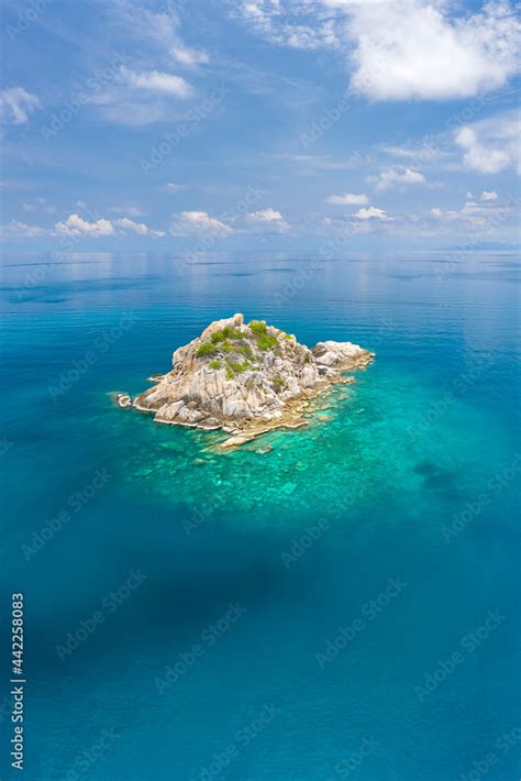 Shark Island Dive Site Koh Tao Thailand Ko Tao Thai Beach Drone Aerial