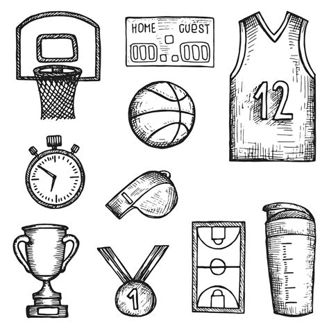 Basketball Art Drawings