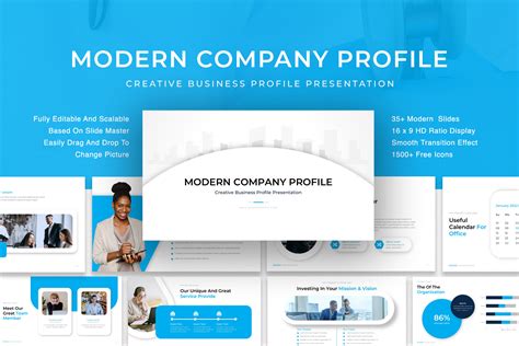 Modern Company Profile Presentation Template | Slidestack