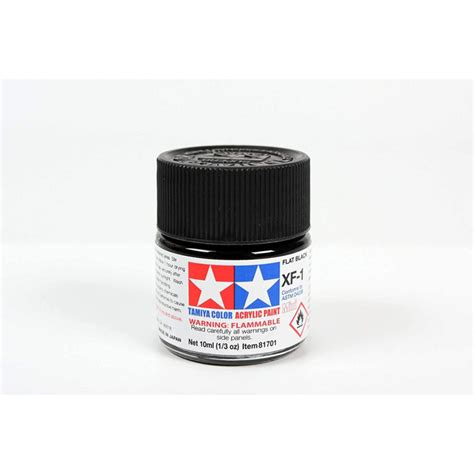 Peinture Maquette Tamiya XF1 Noir Mat 10 Ml