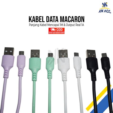 Jual Kn Acc Kabel Data Charger Macaron Micro Usb Murah Non Pack