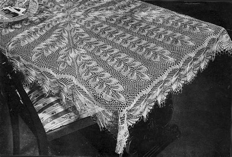 Ingeborg Rectangular Tablecloth In Knitted Lace Designed By Herbert