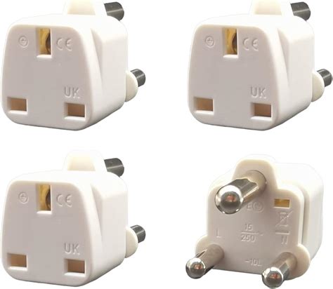 Lukeli 4 Pack Uk To South Africa Plug Adapter South Africa Power Adapter 3 Pin Uk Travel Adapter