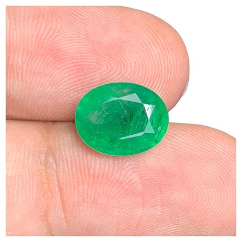 Beauteous 4 10 Carats Natural Green Loose Emerald Zambia Mine Ring