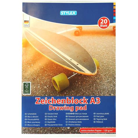 Zeichenblock A3 120 G 20 Blatt Billigdrucken De