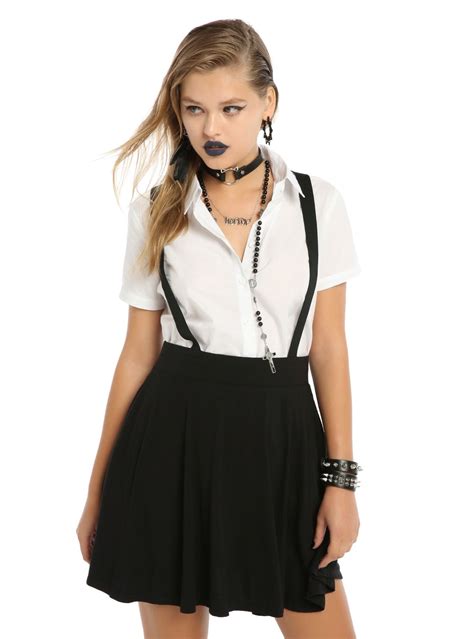 Black Suspender Circle Skirt Skirt Outfits Fall Black Circle Skirts