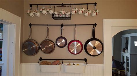 Vertical Wall Storage Using The Fintorp System From Ikea Updated Kitchen Wall Storage Kitchen