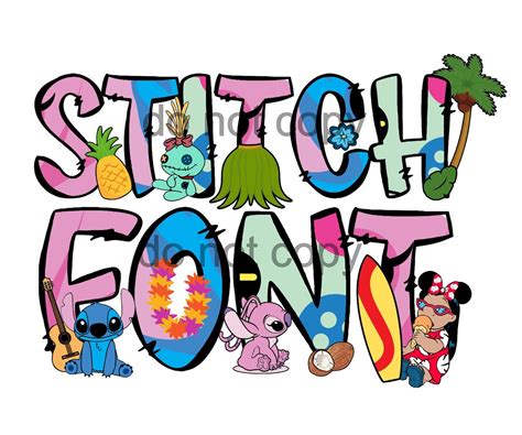 Stitch Alphabet PNG Alpha Font Digital Alphabet Clipart Bundle Etsy