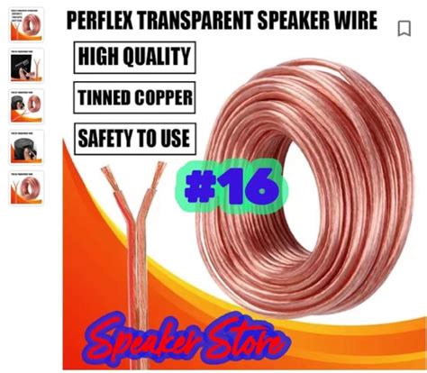 16 Heavy Duty Speaker Wire 5m 10m 20m 30m Cable Length Variants Clear