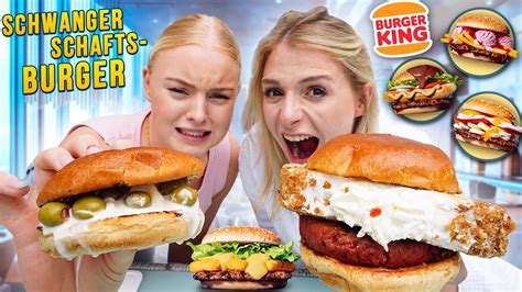 Wir Testen Die Neuen Burger King Schwangerschafts Burger 🍔😖 Youtube