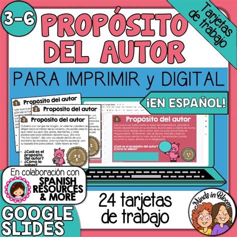 Tarjetas de trabajo Propósito del autor Authors Purpose Task Cards