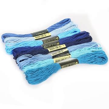 8 Skeins 8 Colors Gradient Color 6-Ply Cotton Embroidery Floss, Cross ...