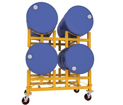 Obrack Movable Double Oil Drum Rack For Efficient Storage And Turnover