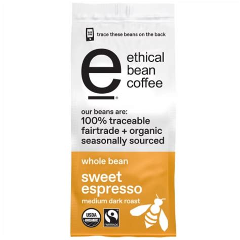 Ethical Bean Sweet Espresso Medium Dark Roast Fairtrade Organic Whole