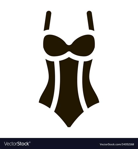 Sexy Lingerie Icon Glyph Royalty Free Vector Image