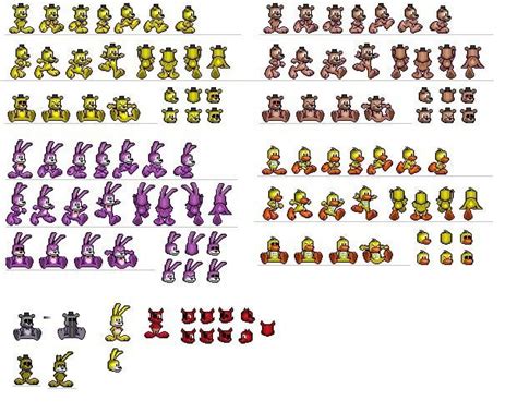 FNAF Sprite Sheets - Draft : fivenightsatfreddys