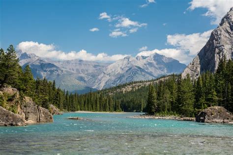 Rafting On The Bow River In Banff National Stock Image Image Of