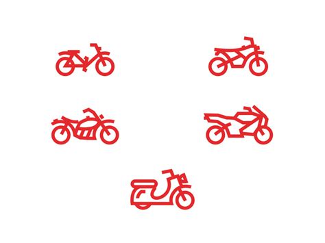 Motorcycle icons by 300DEVS - Design team for 300DEVS on Dribbble