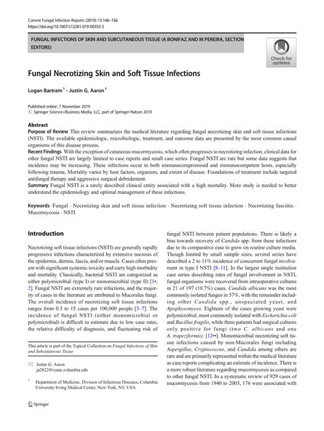 Fungal Necrotizing Skin And Soft Tissue Infections DocsLib