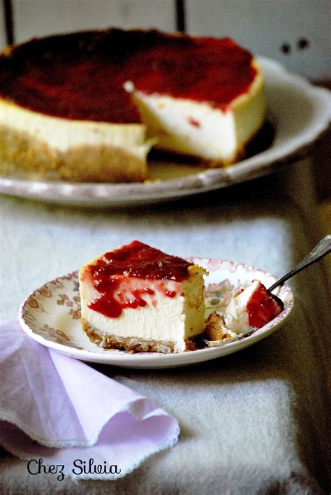 Ny Cheesecake Con Salsa De Frambuesas Con Y Sin Thermomix — Chez Silvia