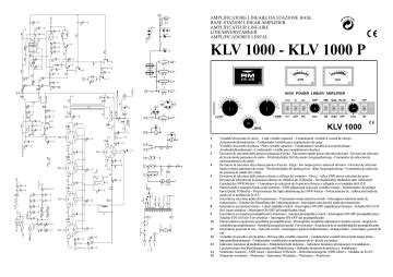 RM Italy KLV 1000 P Manual - Linear Amplifier | Manualzz