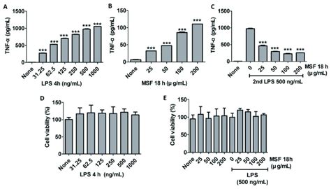 Tnf Expression In Thp Cells By Msf And Lps Treatment A Thp