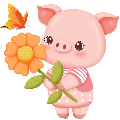 Cute Cartoon Piggy 46795446 Png