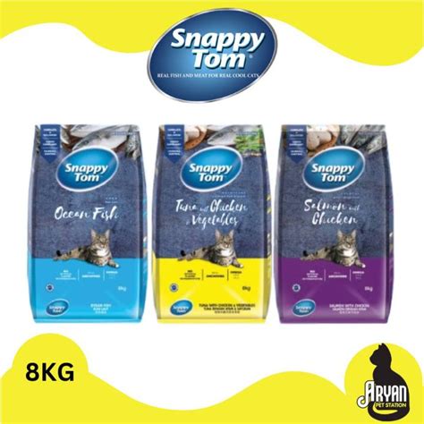 8kg Snappy Tom Dry Food Kibbles Cat Food Salmon With Chicken Tuna