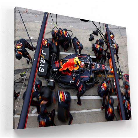 Cuadro Red Bull Pits Checo P Rez Krea Canvas Off