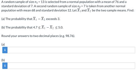 Solved A Random Sample Of Size N Is Selected From A Chegg