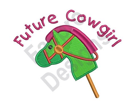 Future Cowgirl Machine Embroidery Design Etsy