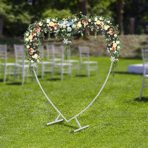 DENFER Carbon Steel Heart Shaped Wedding Arch Backdrop Stand Wayfair