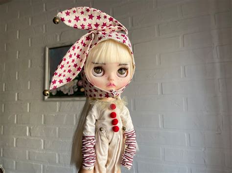 Circus Blythe Doll Set Jumpsuit And Hat Blythe Clothes Blythe Doll Hat Outfit For Blythe