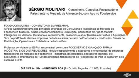 Palestra O Mercado De Alimentos E Bebidas No Brasil E No Mundo