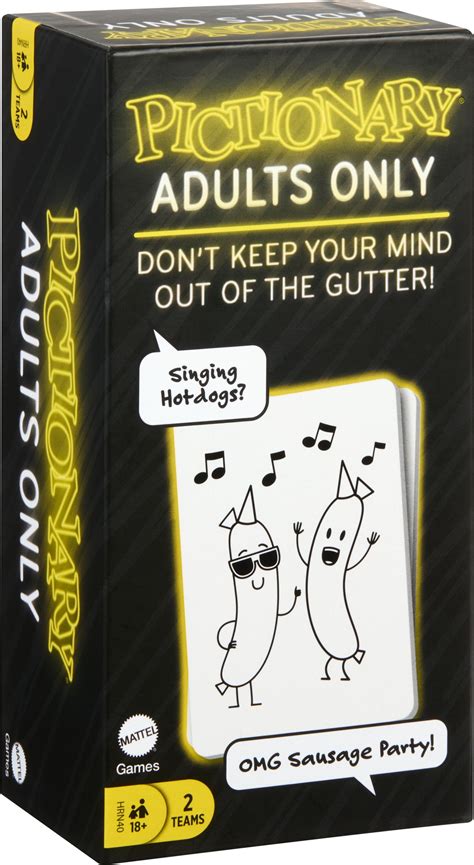 Pictionary Adults Only Party Game for Adult Game Night, Drawing Board Game with Silly Sketches ...