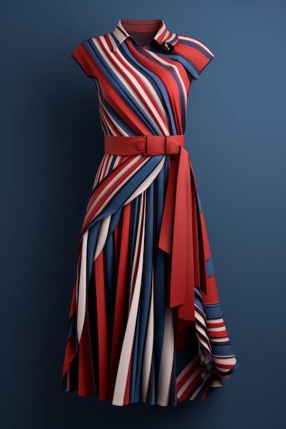 Premium AI Image | a dress with red white and blue stripes